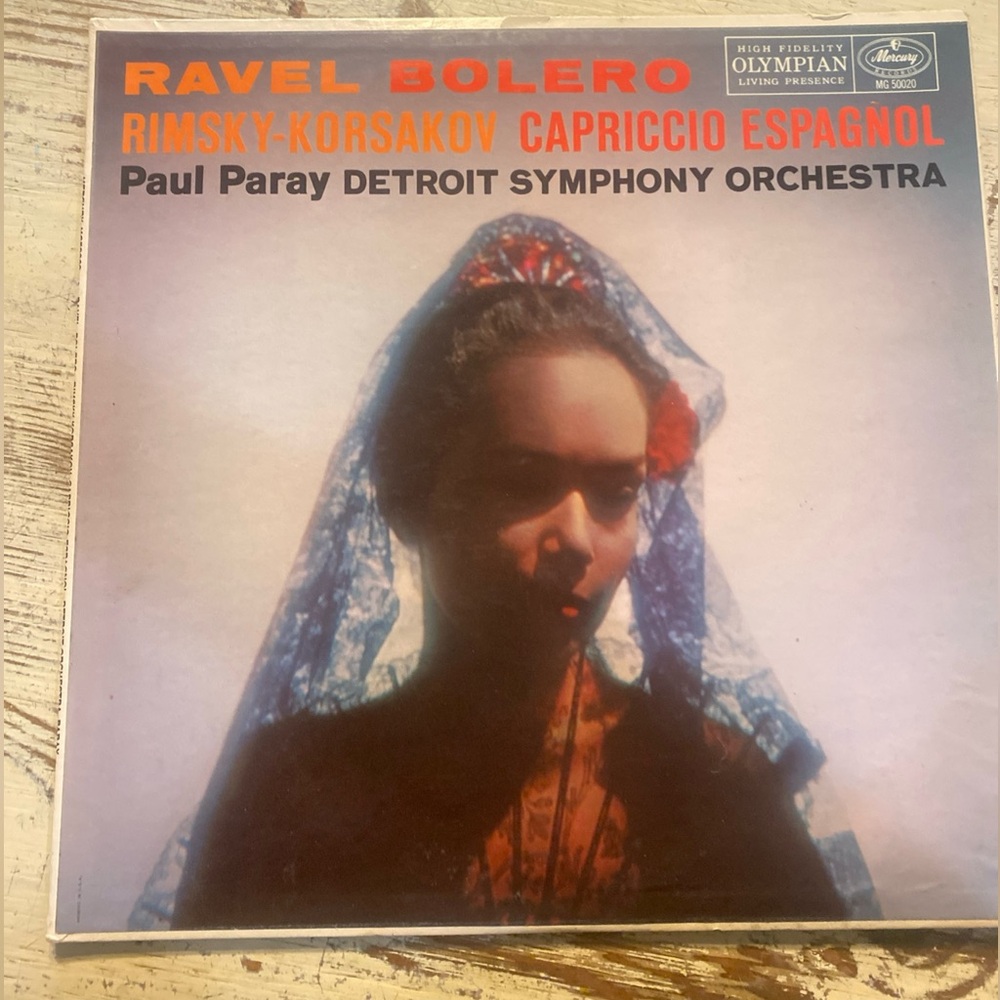 RAVEL'S BOLERO & RIMSKY-KORSAKOV'S CAPRICCIO ESPAGNOL PAUL PARAY-1953 LP MG50020